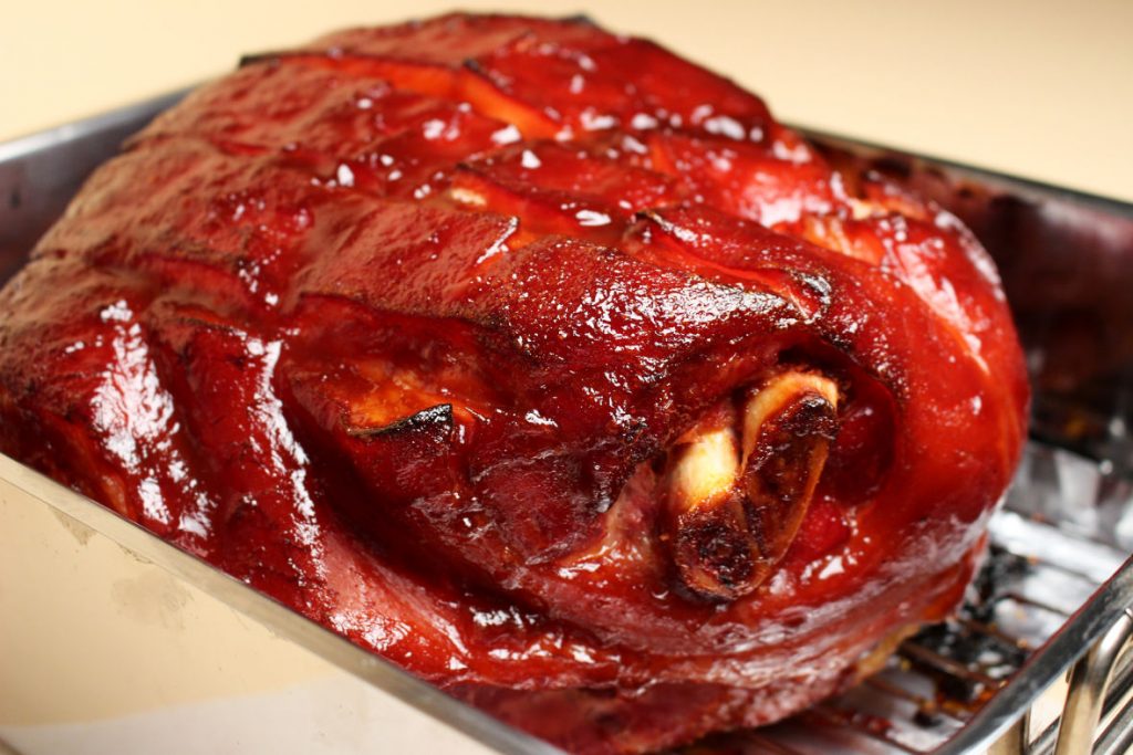 Jacques Pepin’s Smoked Ham with Sriracha Maple Glaze | Under the