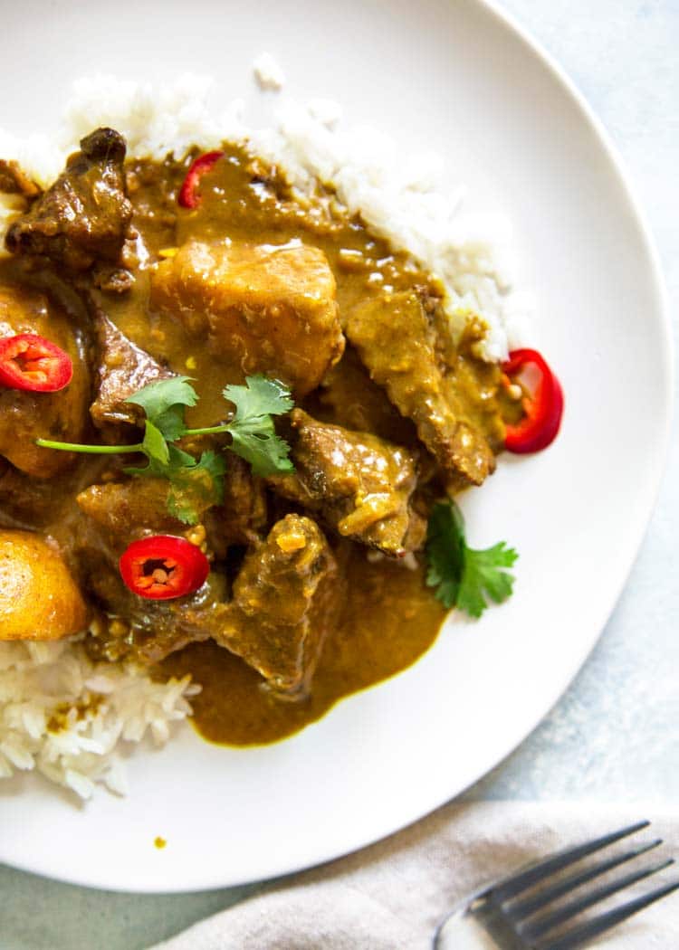 Slow Cooker Caribbean Coconut Beef Curry | Under the Jacaranda Tree